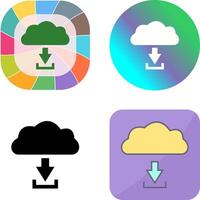 Unique Download from Cloud Icon Design vector