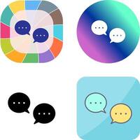 Unique Conversation Bubbles Icon Design vector