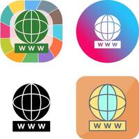 Unique World Wide Web Icon Design vector