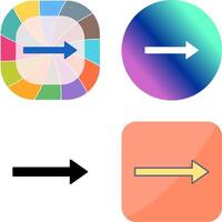 Unique Right Arrow Icon Design vector