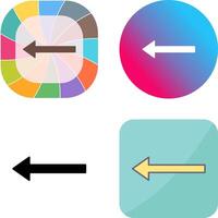 Unique Left Arrow Icon Design vector