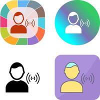 Unique Signal on User Icon Design vector