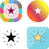 Unique Star Icon Design vector