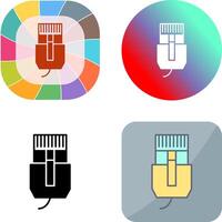 Unique Internet Cable Icon Design vector