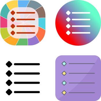 Unique Bulleted list Icon Design vector