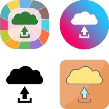 Unique Upload to Cloud Icon Design vector