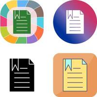 Unique Bookmarked Document Icon Design vector