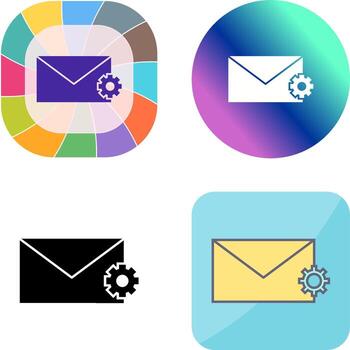 Unique Message Settings Icon Design vector