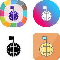 único global señales icono diseño vector