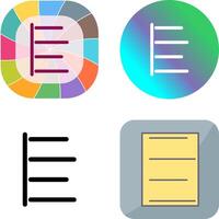 Unique Left Align Icon Design vector