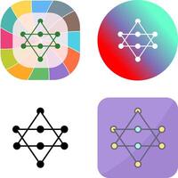 Unique Networks Icon Design vector