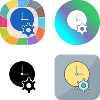 Unique Time Optimization Icon Design vector