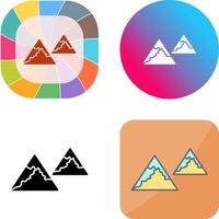 Unique Mountains Icon Design vector