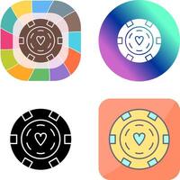 Unique Poker Chips Icon Design vector