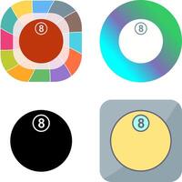 Unique Eight Ball Icon Design vector