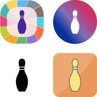 Unique Bowling Pin Icon Design vector