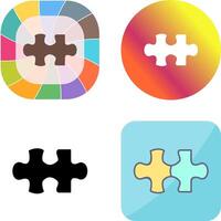 Unique Puzzle Piece Icon Design vector