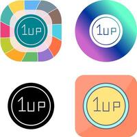 Unique 1UP Icon Design vector