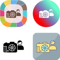 Unique Photographer Icon Design vector