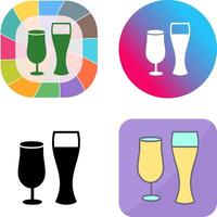 Unique Beer Glasses Icon Design vector