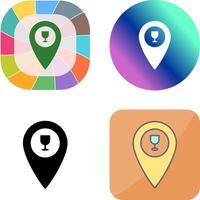 Unique Bar Location Icon Design vector