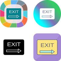 Unique Exit Icon Design vector