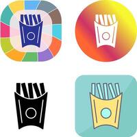 Unique French Fries Icon Design vector