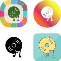 único música discos compactos icono diseño vector