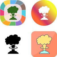 Unique Bomb Blast Icon Design vector