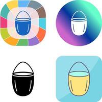 Unique Water Bucket Icon Design vector