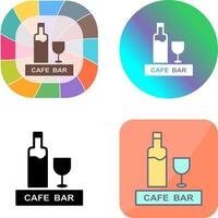 Unique Drinks Cafe Icon Design vector