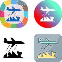 Unique Firefighter Plane Icon Design vector