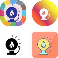 único fuego alerta icono diseño vector