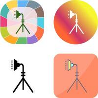 Unique Light Stand Icon Design vector