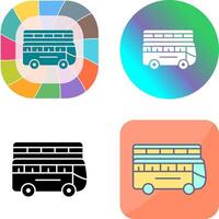 Double Bus Icon Design vector