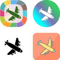 diseño de icono de avión de aterrizaje vector