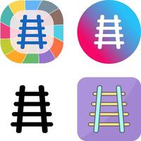 Train Tracks Icon Design vector