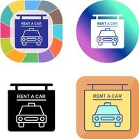 Rent a Car Icon Design vector