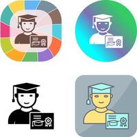 Unique Receiving Degree Icon Design vector