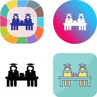 Unique Combined Study Icon Design vector