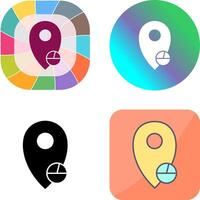 Location Statistics Icon Design vector