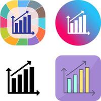 Rising Statistics Icon Design vector