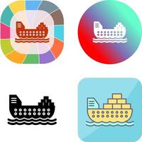 Cargo Ship Icon Design vector