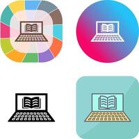 Unique Online Books Icon Design vector