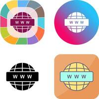 World Wide Web Icon Design vector