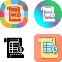 Bill Icon Design vector