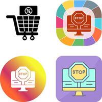 Stop Icon Design vector