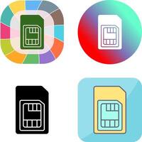 Sim Card Icon Design vector