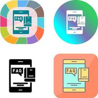 Faq Icon Design vector