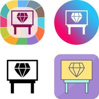 Diamond Exhibit Icon Design vector